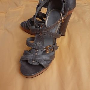 Strappy platform wedges